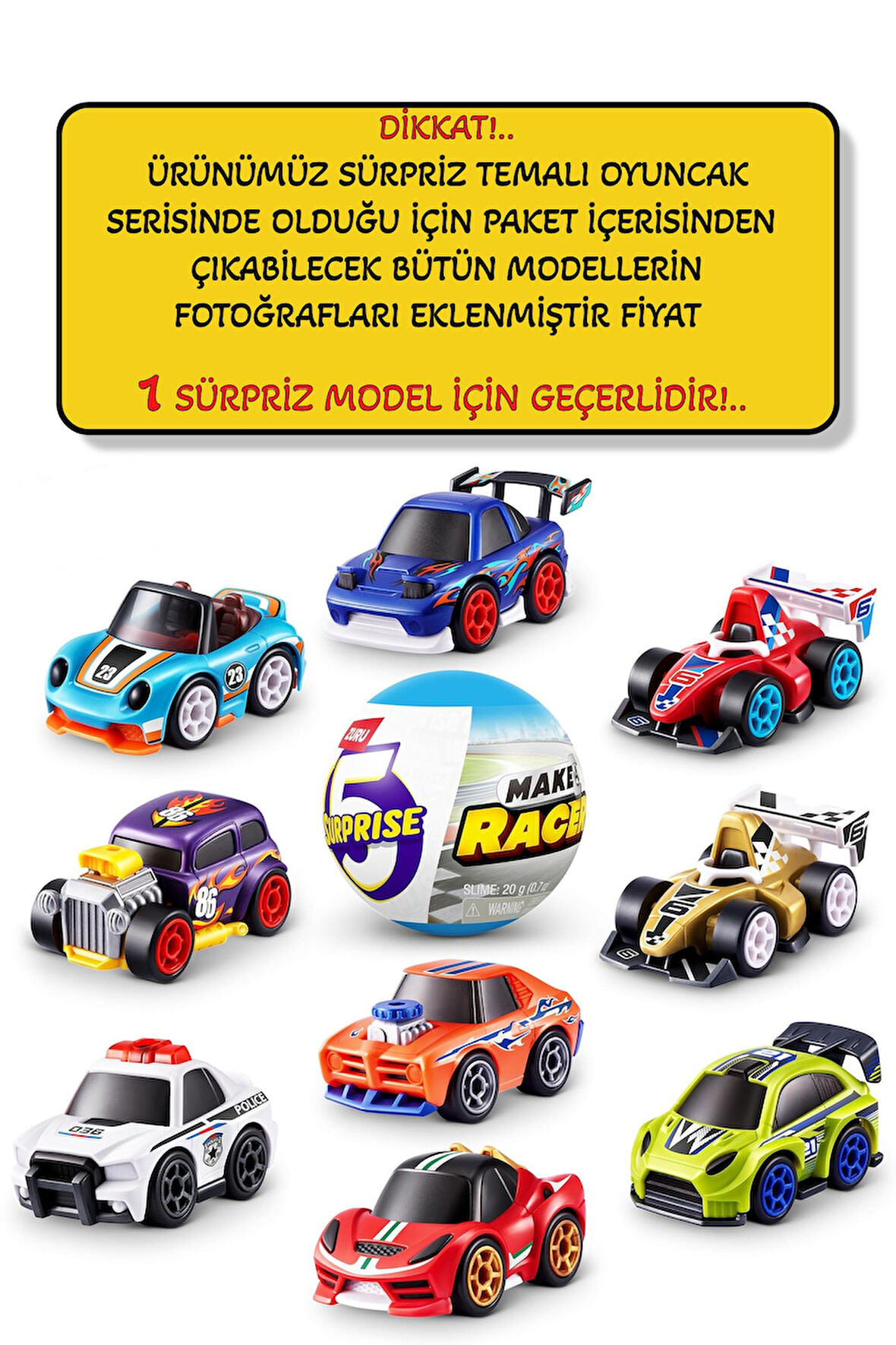 1 ADET - Mini Brands Make A Racer Araba Sürpriz Paket - 1 ADET