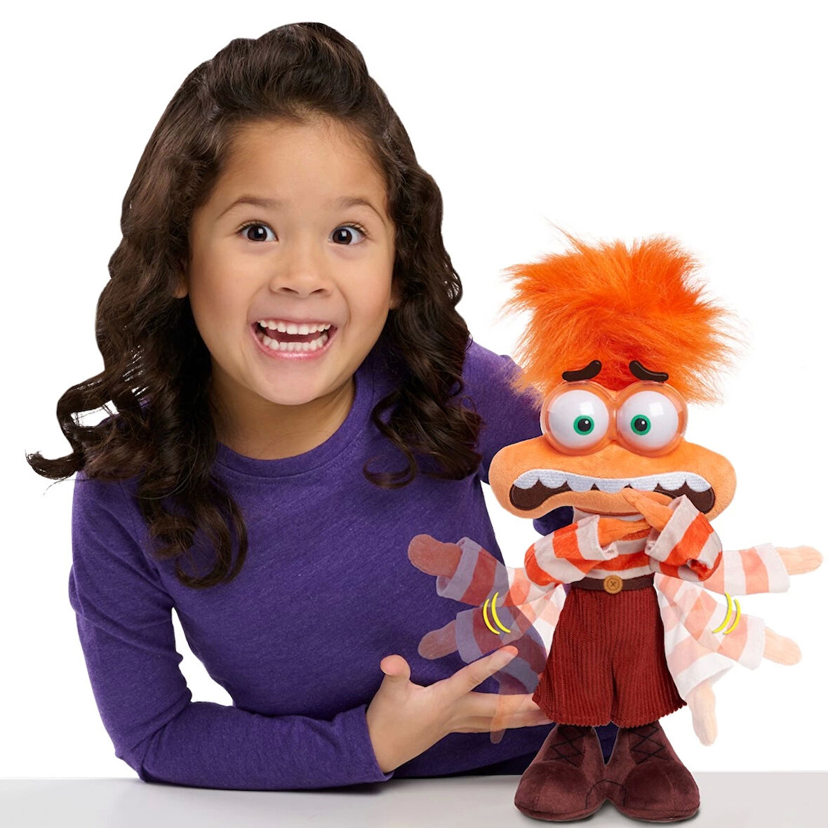 Inside Out 2 Endişe Kaygı Sesli Hareketli Peluş Oyuncak Figürü - 25 CM