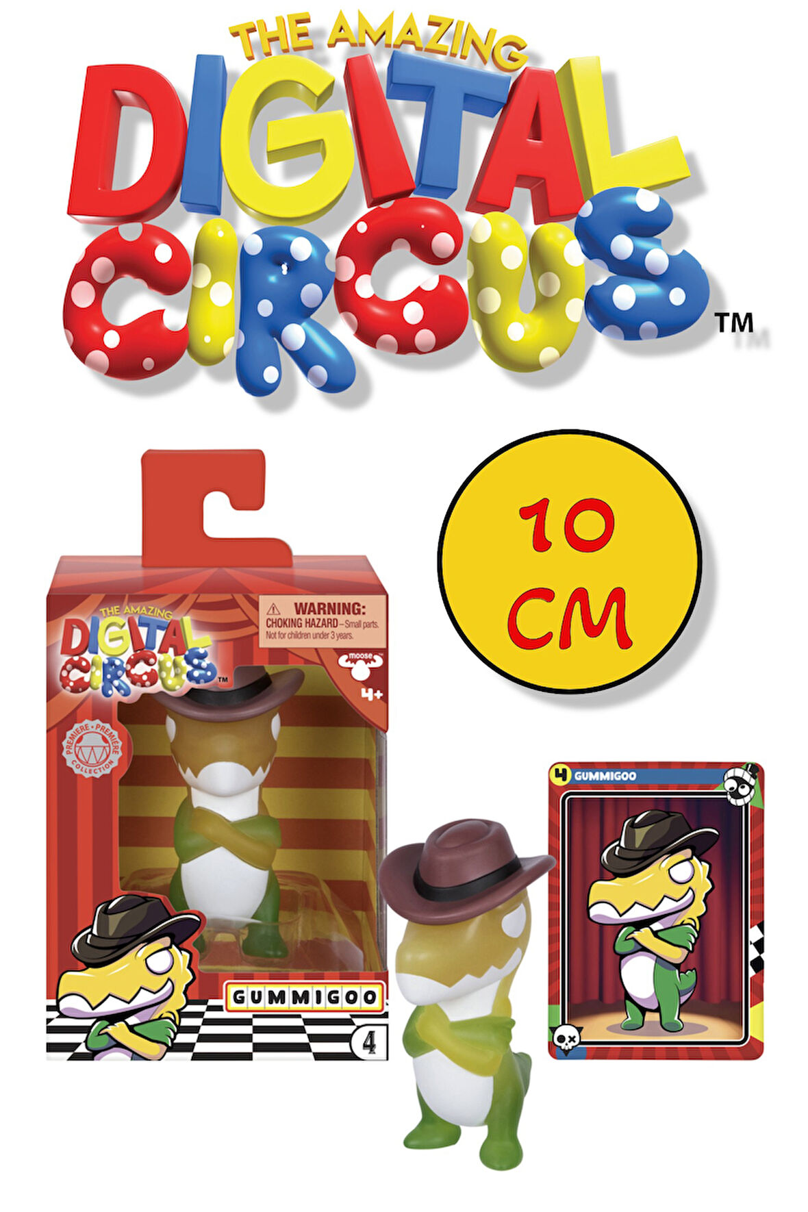 Amazing Digital Circus Gummigoo Vinyl Figür + Koleksiyon Kartı Luminous Skin Parlak Cilt Özellikli