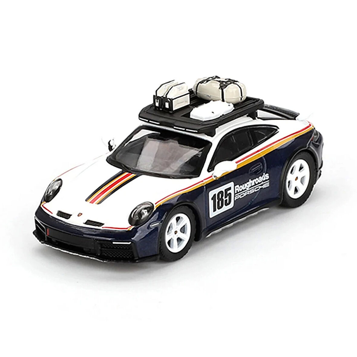 Mini GT 1/64 Porsche 911 Dakar Rallye Design Package White/Gentian Blue Metallic Blister Paket