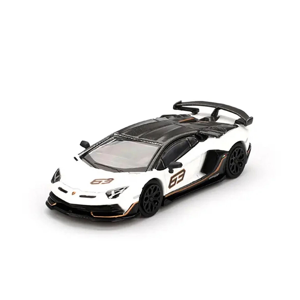 Mini GT 1/64 Lamborghini Aventador SVJ 63 Bianco Asopo
