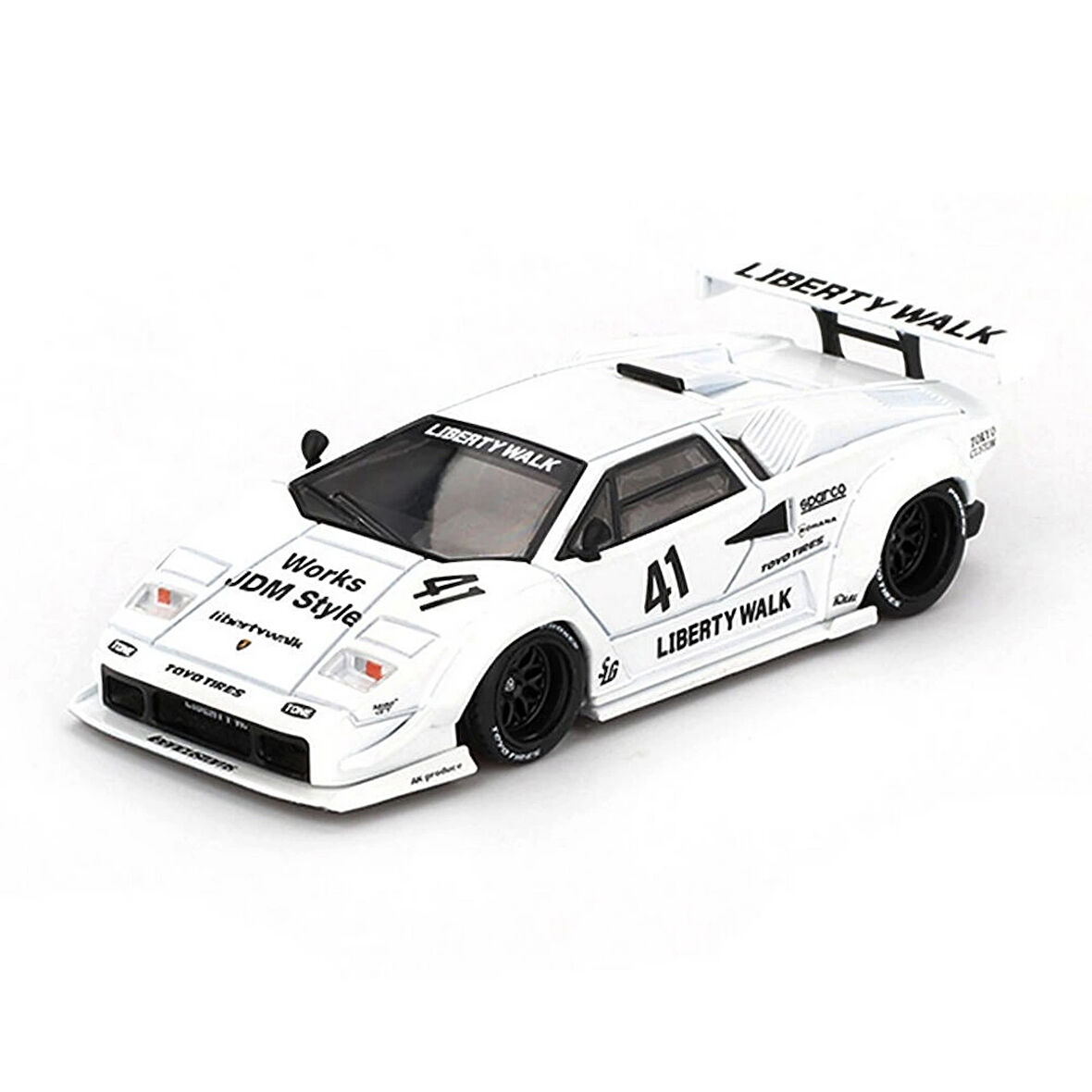 Mini GT 1/64 Lamborghini Countach LB-WORKS White 2024 Tokyo Auto Salon - Blister Paket