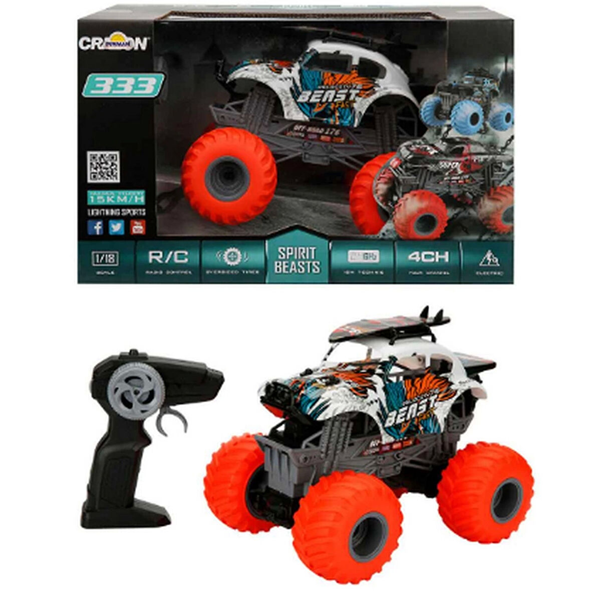 1:18 Uzaktan Kumandalı Spirit Beasts Beetle USB Şarjlı Araba 25 cm