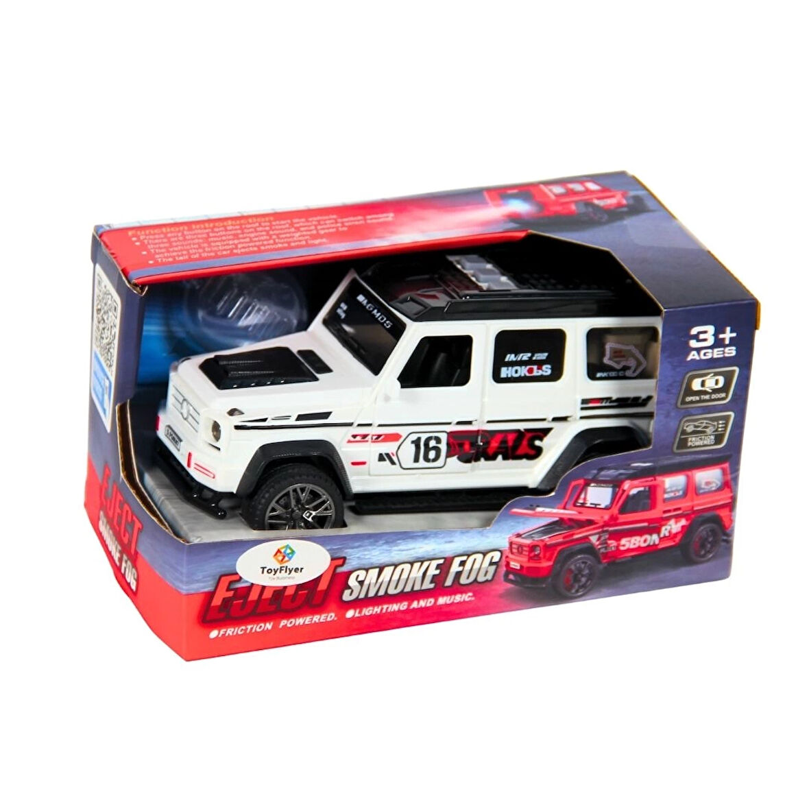 Işıklı Sesli Duman Çıkaran Sürtmeli Spor Jeep BCP-1A