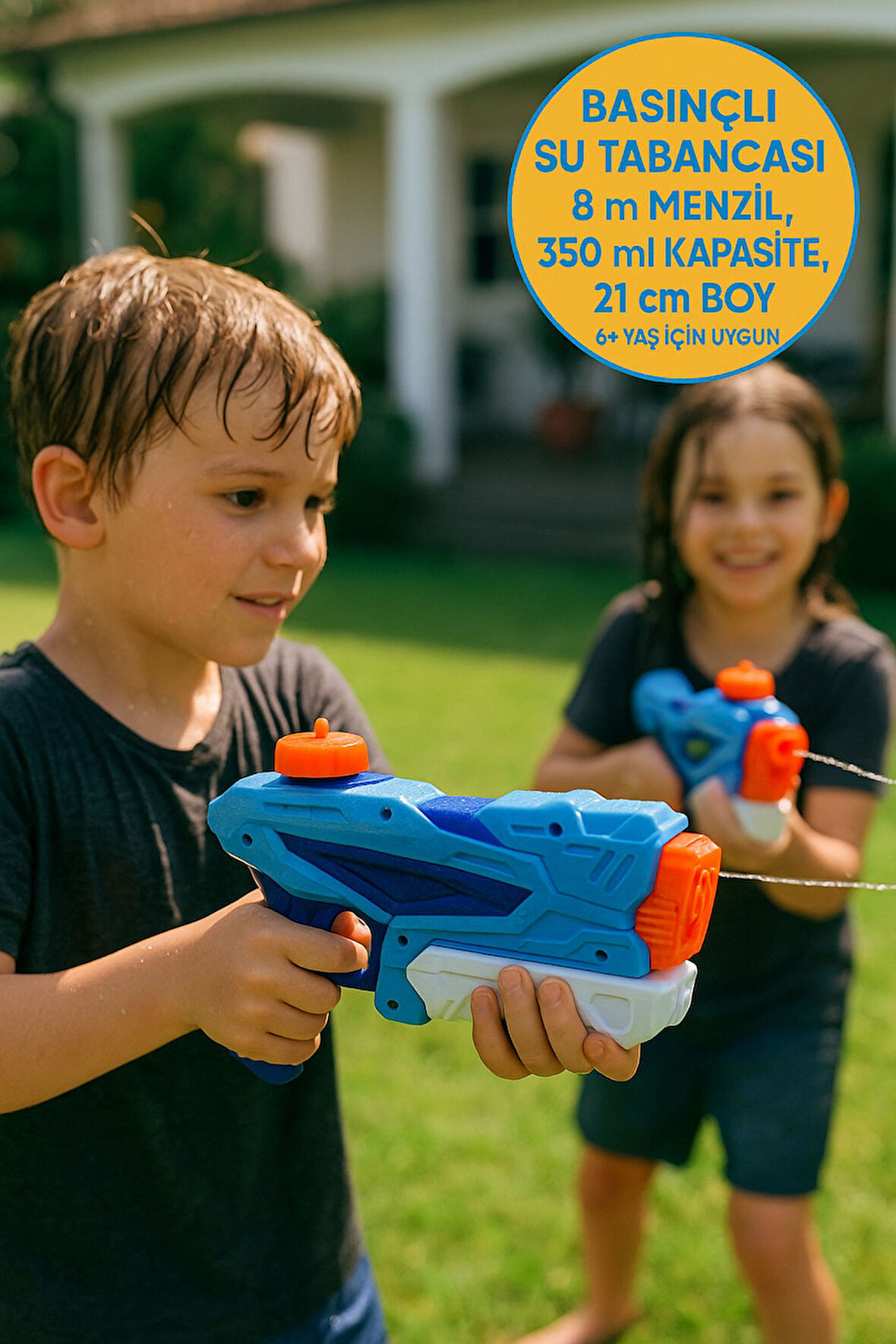 Basınçlı Su Tabancası – 8 m Menzil 350 ml Kapasite 21 cm