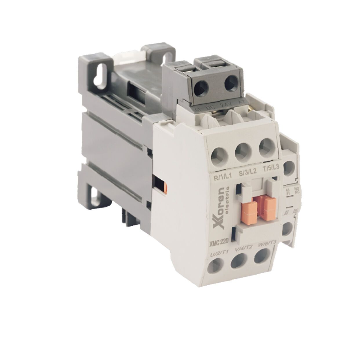 XKoren 32A 3 Kutup DC Tip 24V 15kW 2NO-2NC 40 Kasa Güç Kontaktörü