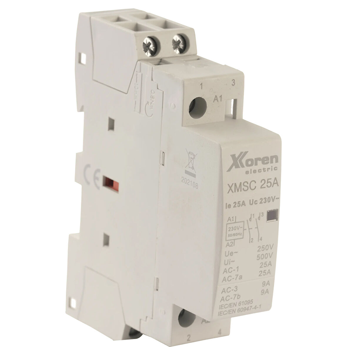 Xkoren 2P 220V AC 2NO 25A Modüler Kontaktör (Sessiz)