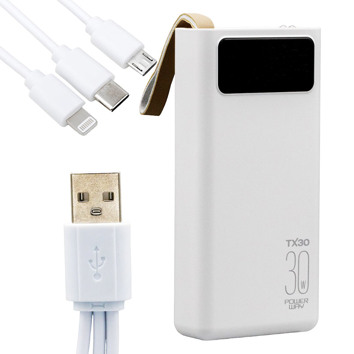 TX30 30000 MAH DİJİTAL GÖSTERGELİ POWERBANK