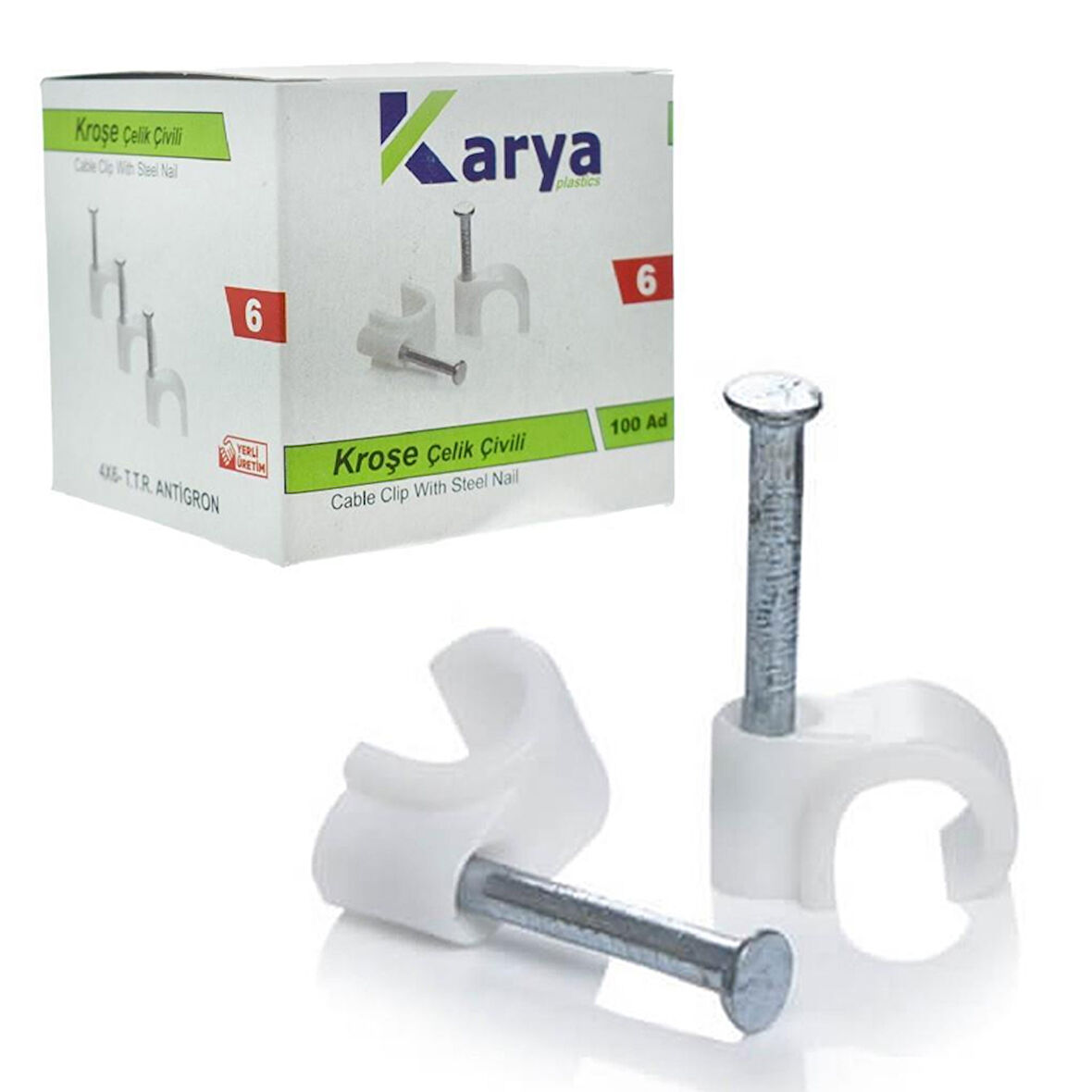 KARYA 6 NUMARA ÇELİK ÇİVİLİ 12 MM KROŞE