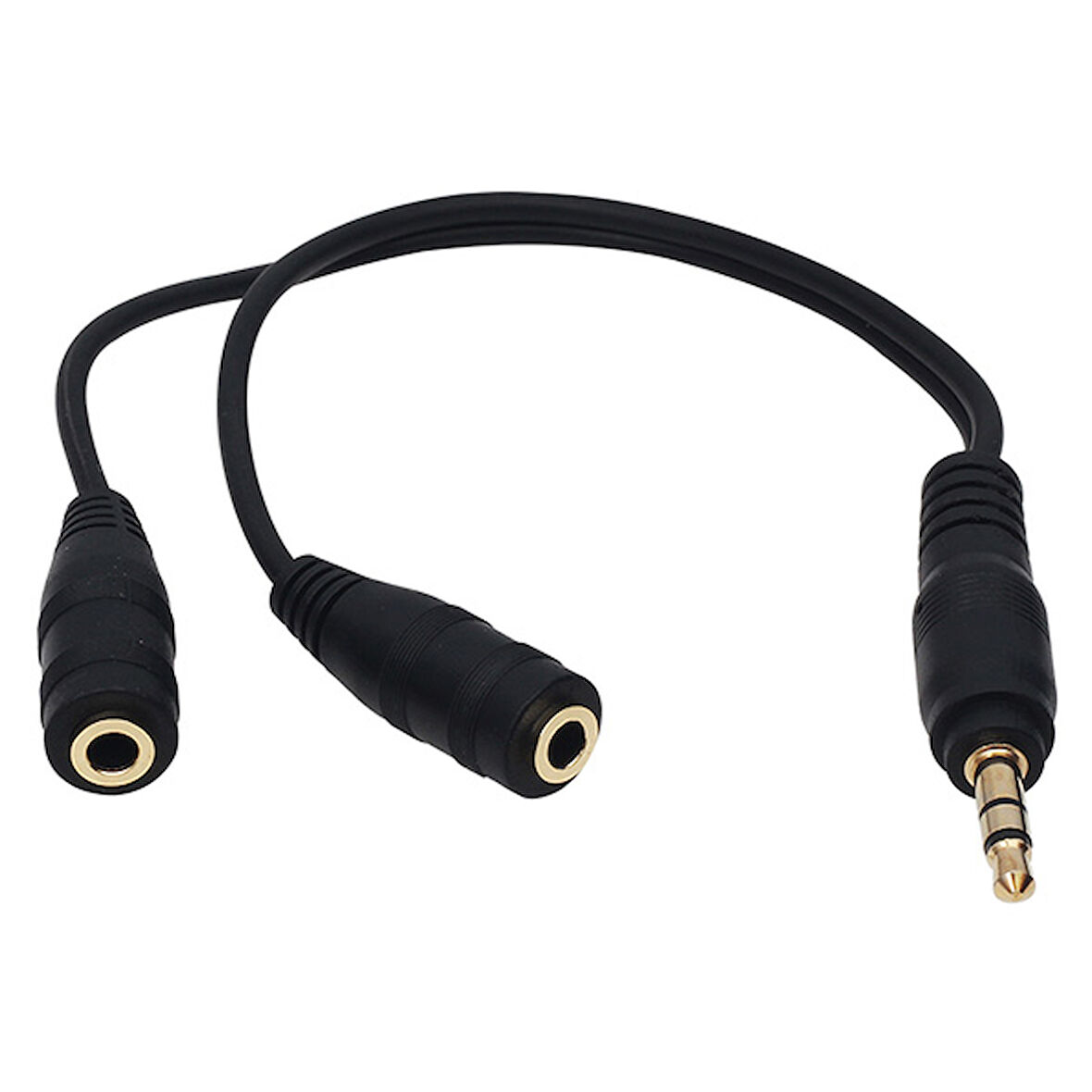 KULAKLIK ÇOKLAYICI 3.5 MM ERKEK/2 STEREO DİŞİ 20 CM Y KABLO