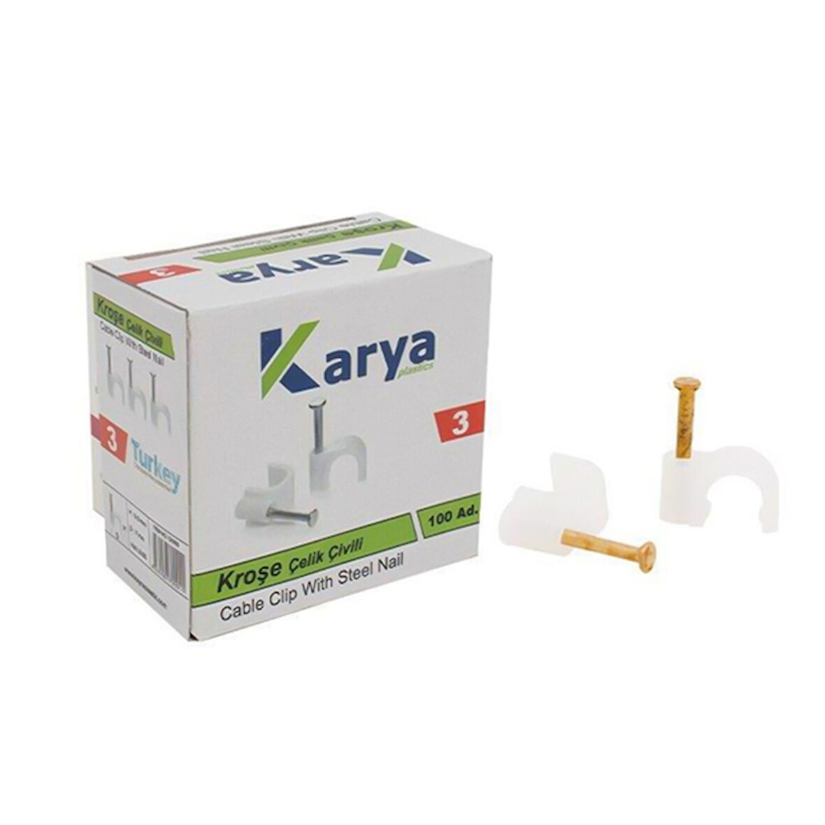 KARYA 3 NUMARA ÇELİK ÇİVİLİ 7 MM KROŞE