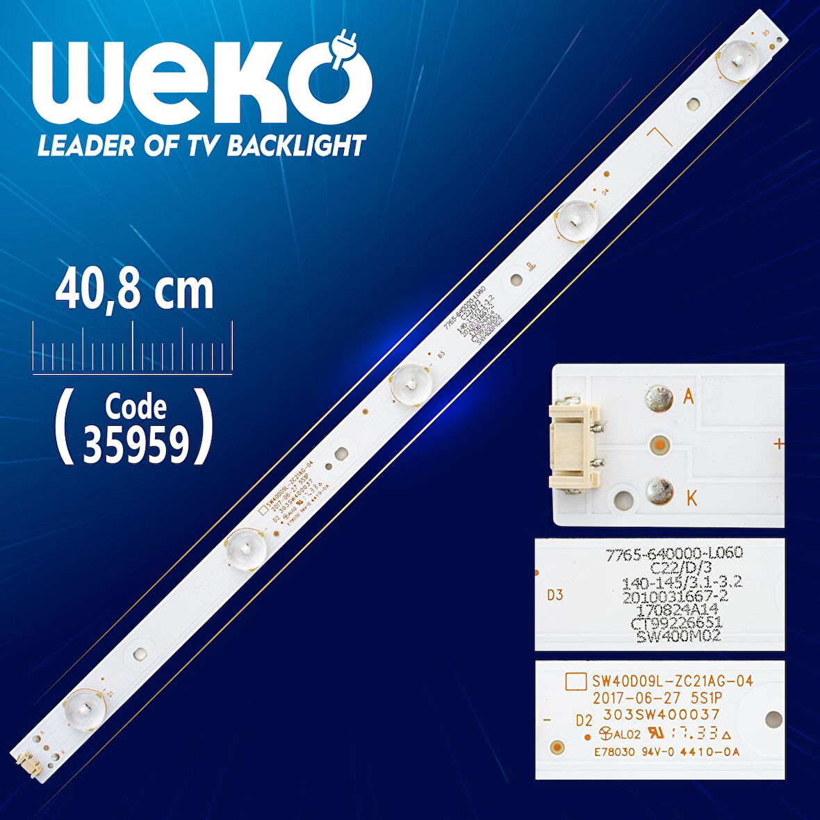 SW40D09L-ZC21AG-04 5 LEDLİ 40.8 CM