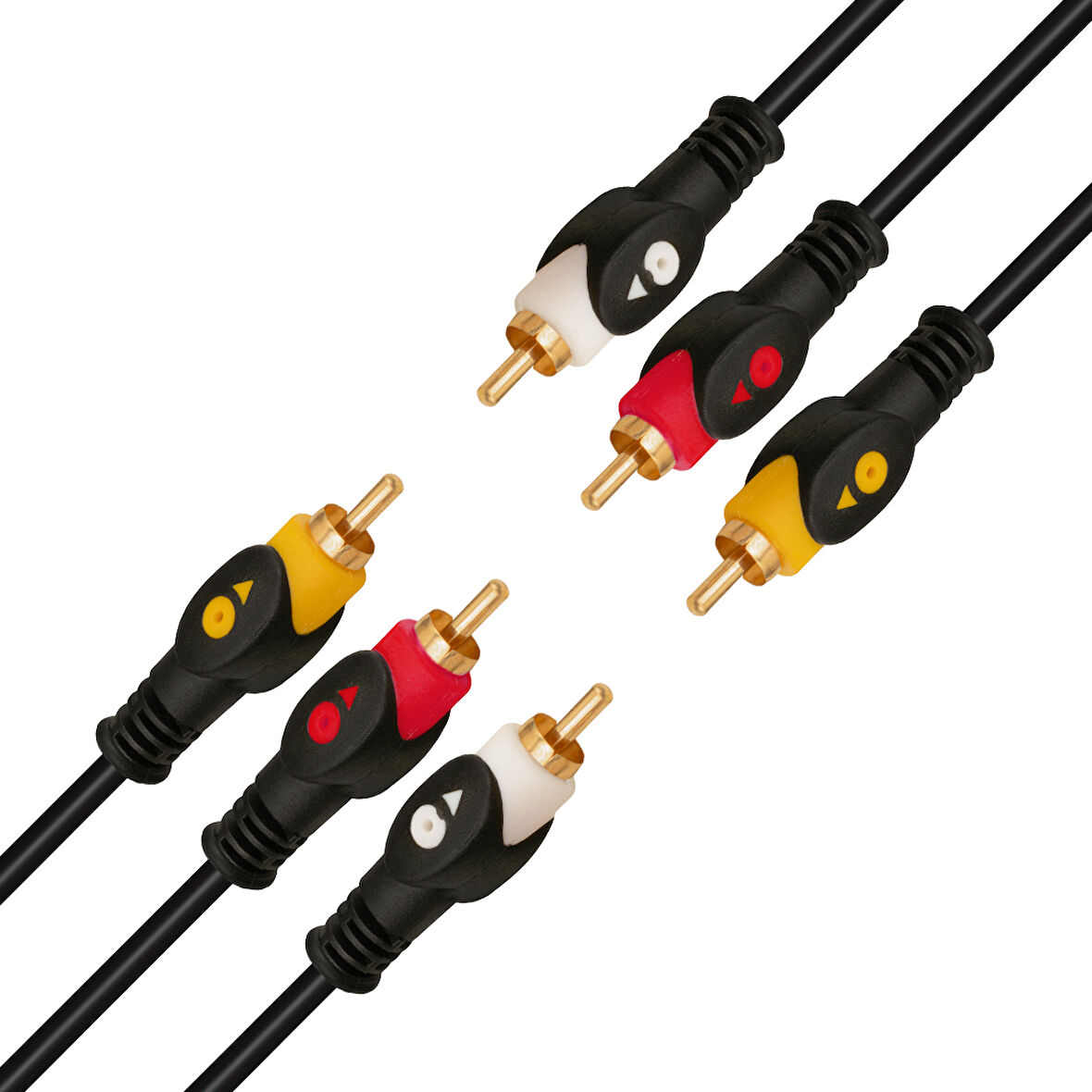 3 RCA + 3 RCA 1.5 METRE POŞETLİ 1. KALİTE KABLO