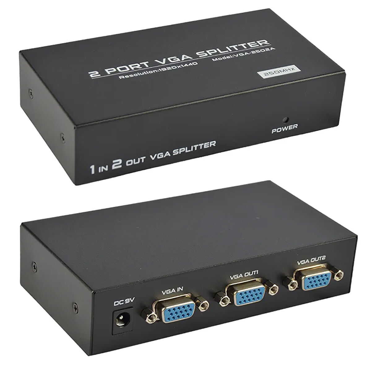 PM-2502A 2 PORT 250 MHZ 1920X1440 VGA SPLITTER DAĞITICI