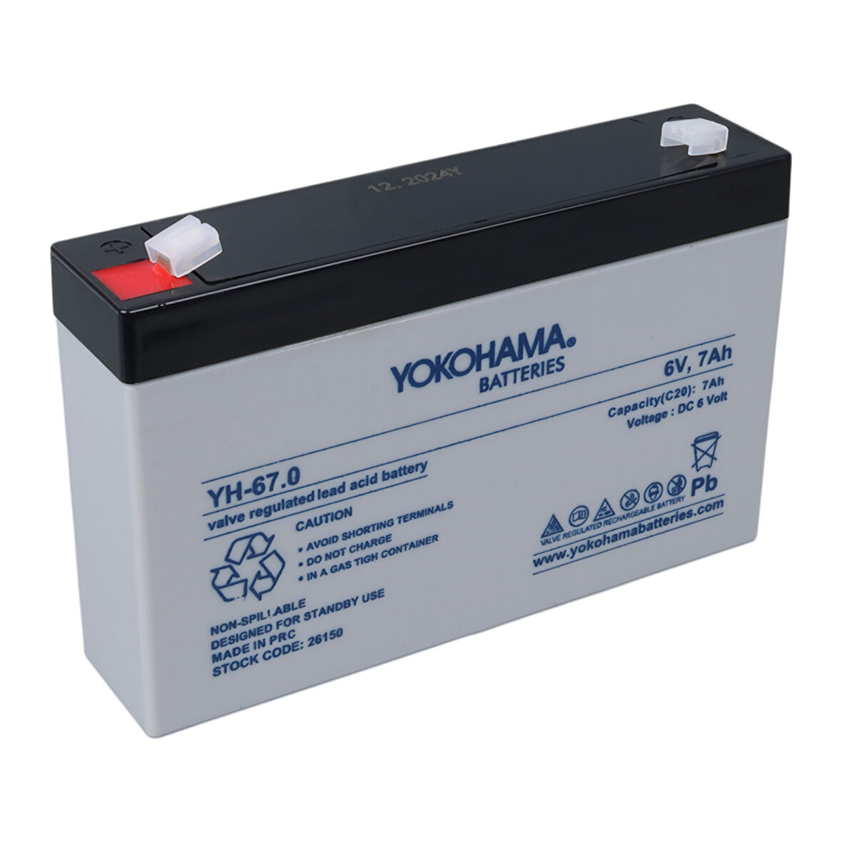 YOKOHAMA YH-67.0 6 VOLT - 7 AMPER KURU AKÜ