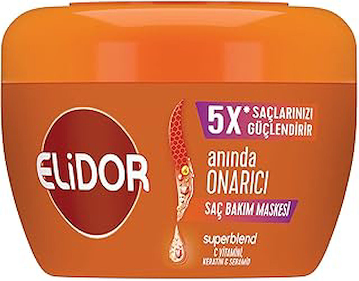 Elidor Superblend Saç Bakım Maskesi Anında Onarıcı C Vitamini Keratin Seramid 160 ml