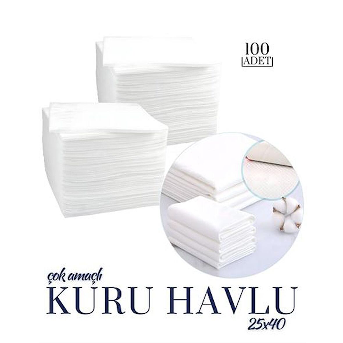 ShopZum Çok Amaçlı Tek Kullanımlık Kuru Havlu 25x40CM 100 Adet 719148