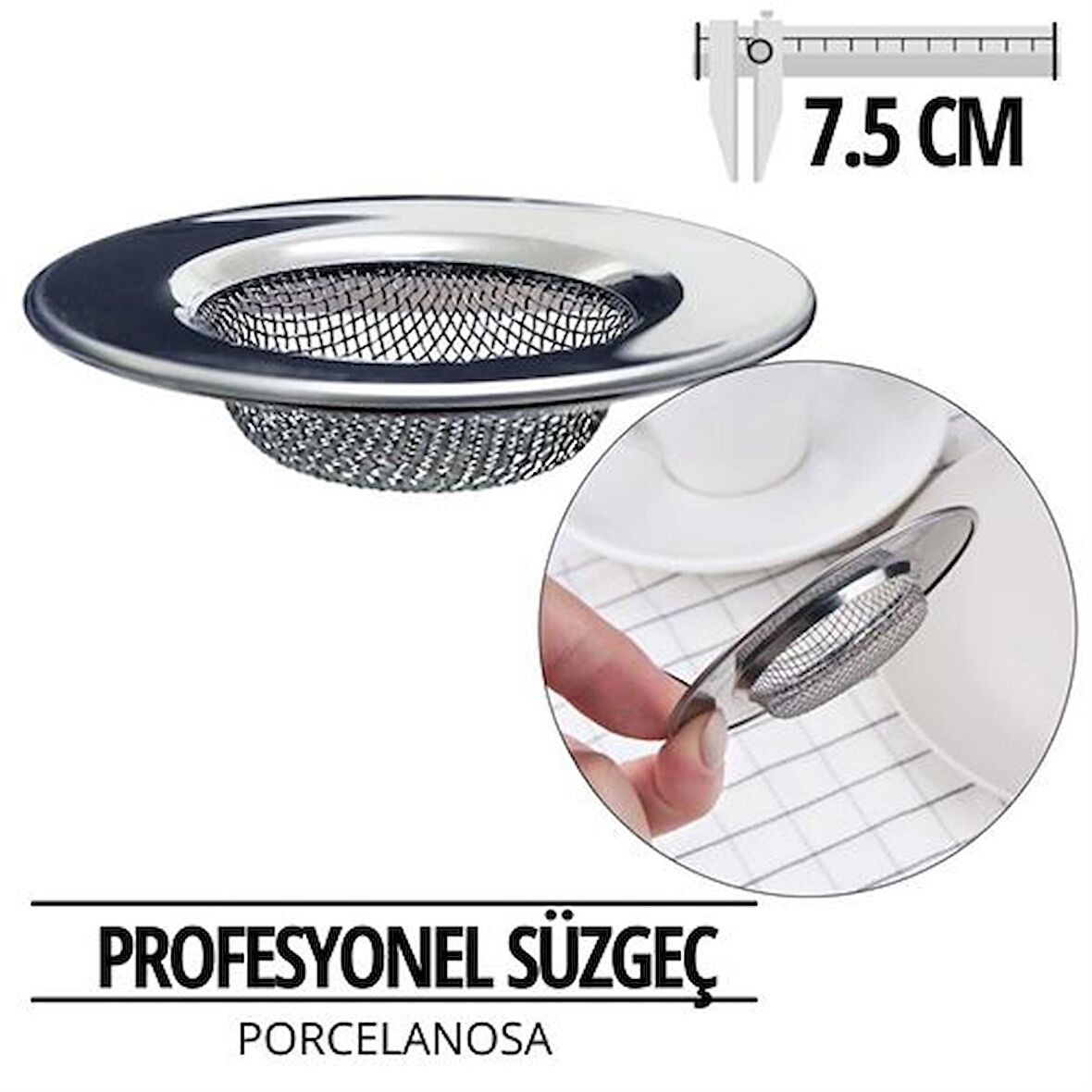 Profesyonel 7.5 cm Çap Lavabo Süzgeci 718173