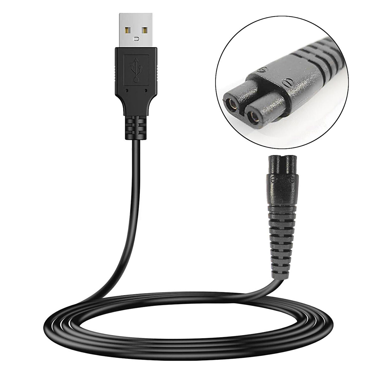 G-5357 Güç Power Tıraş Kablosu Usb 1 Metre Siyah No 7