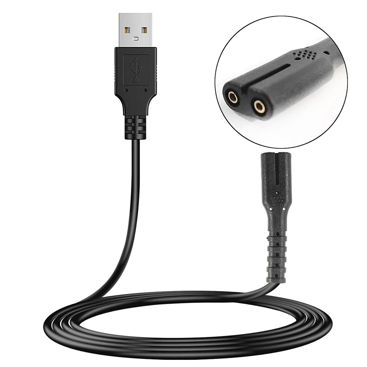 G-5352 Güç Power Tıraş Kablosu Usb 1 Metre Siyah No 2