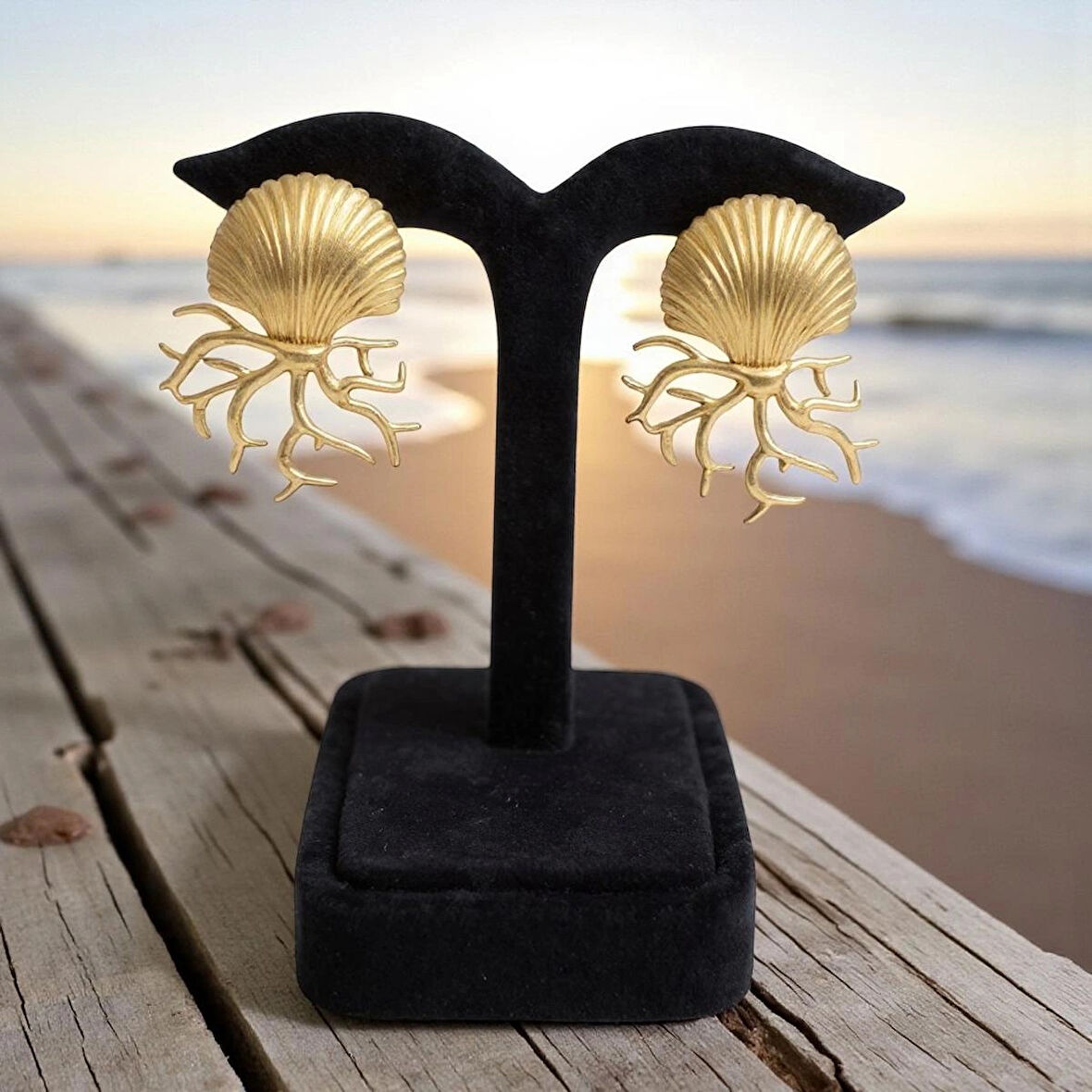 VividCharm Çelik İstiridye Küpe