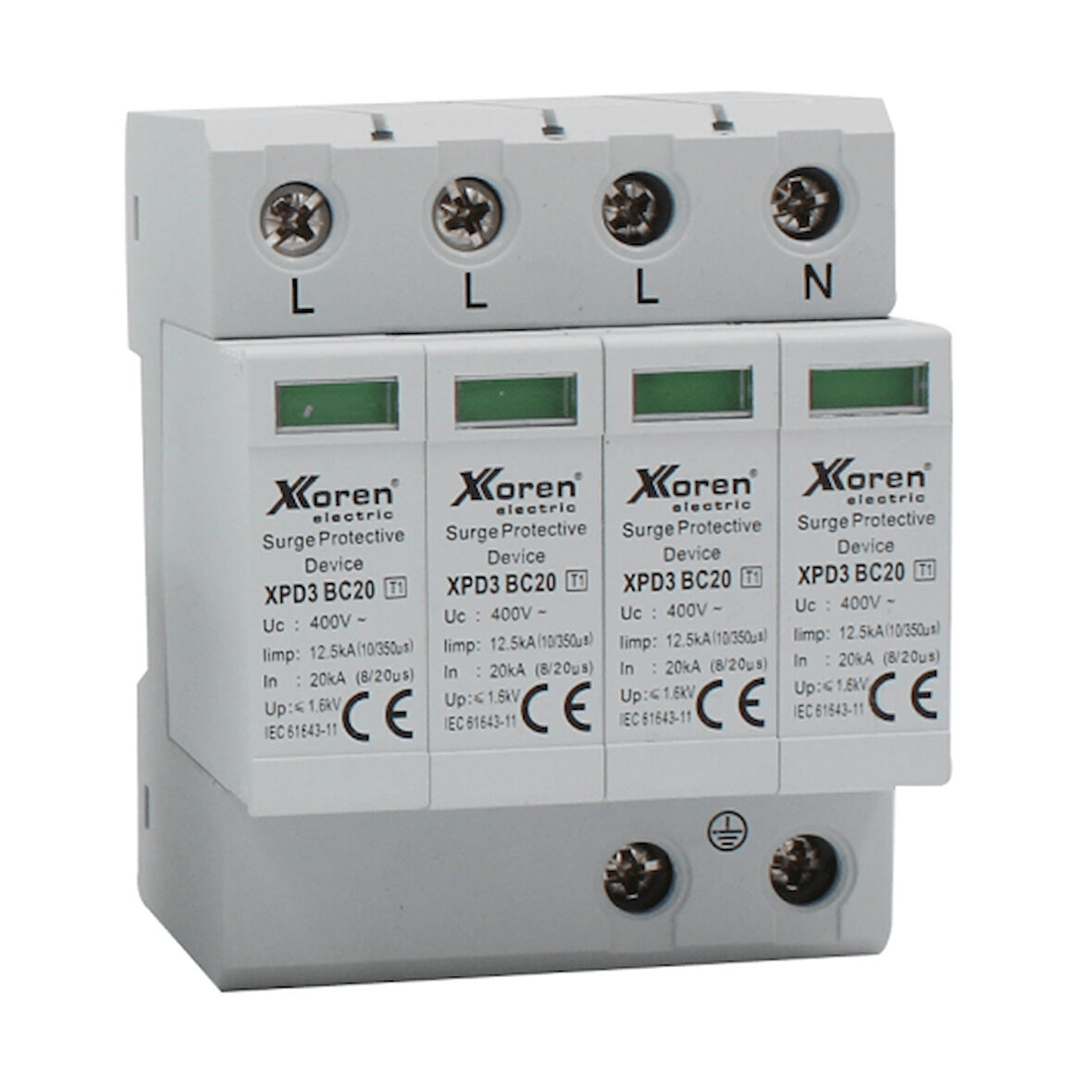 Xkoren 4 KUTUPLU B SINIFI 255V AC PARAFUDR SAYAÇ ÖNCESİ