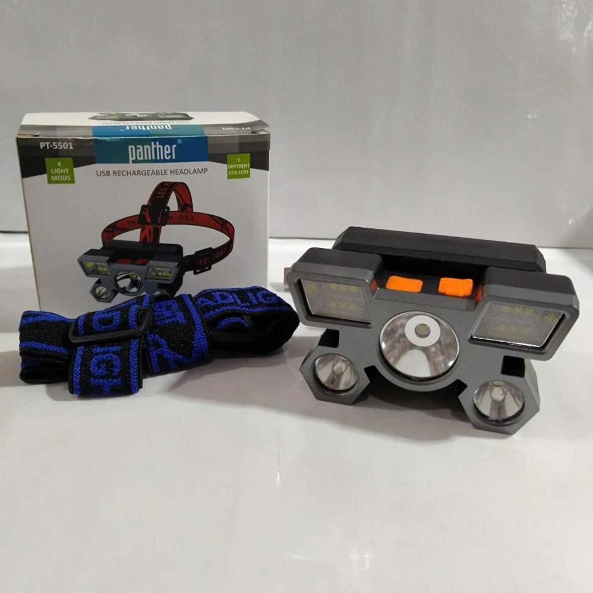 Panther PT-5501 800 Lumen USB Şarjlı  Kafa Lambası