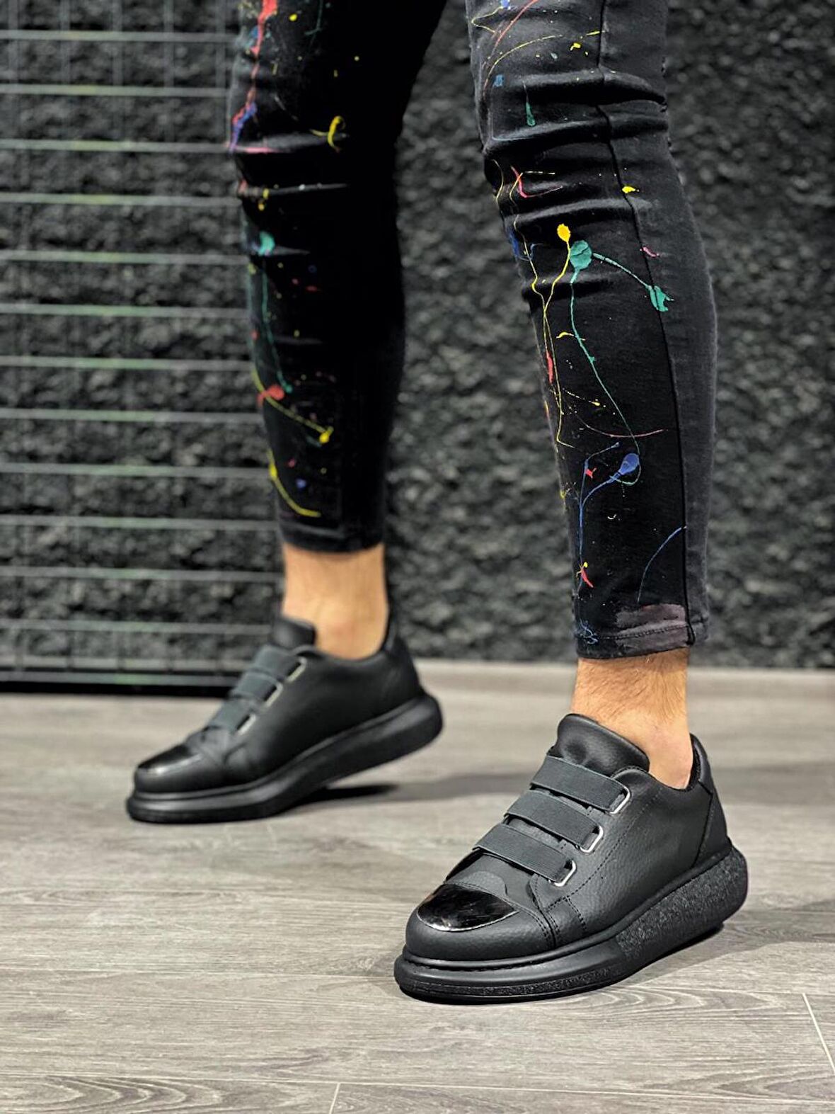 Xramburada Sneakers Ayakkabı 888 Siyah (Siyah Taban)