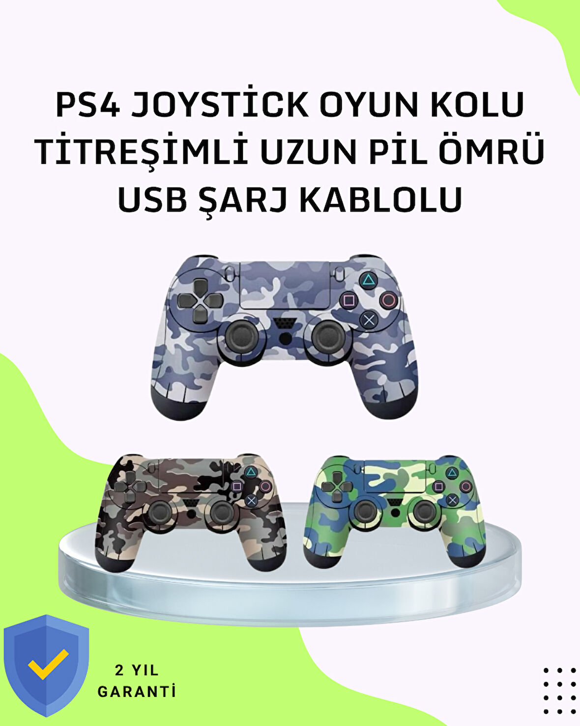 Uzun Pil Ömürlü Oyun Kolu – USB ile Hızlı Şarj Desteği