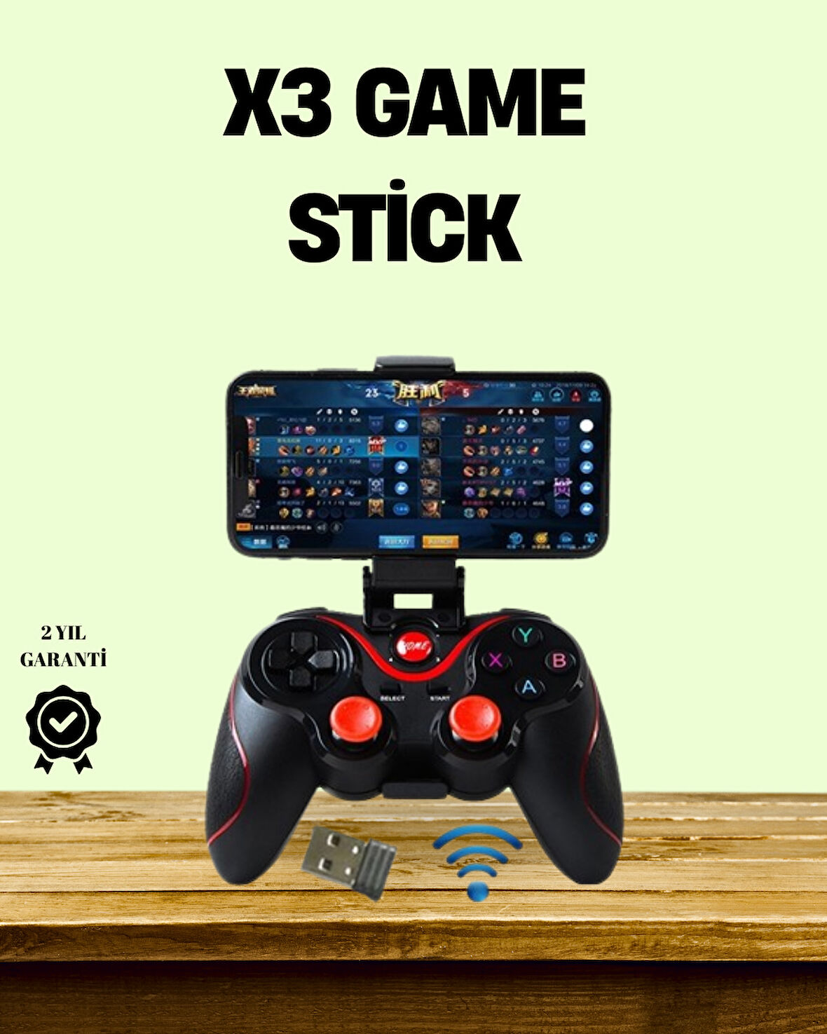 Ergonomik Tasarımlı Şarjlı Kablosuz Gamepad