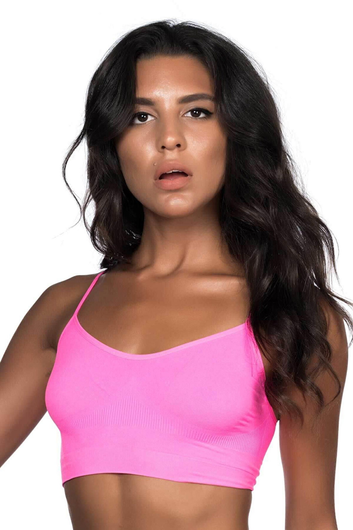 NEON FUŞYA   Soft İp Askı Büstiyer