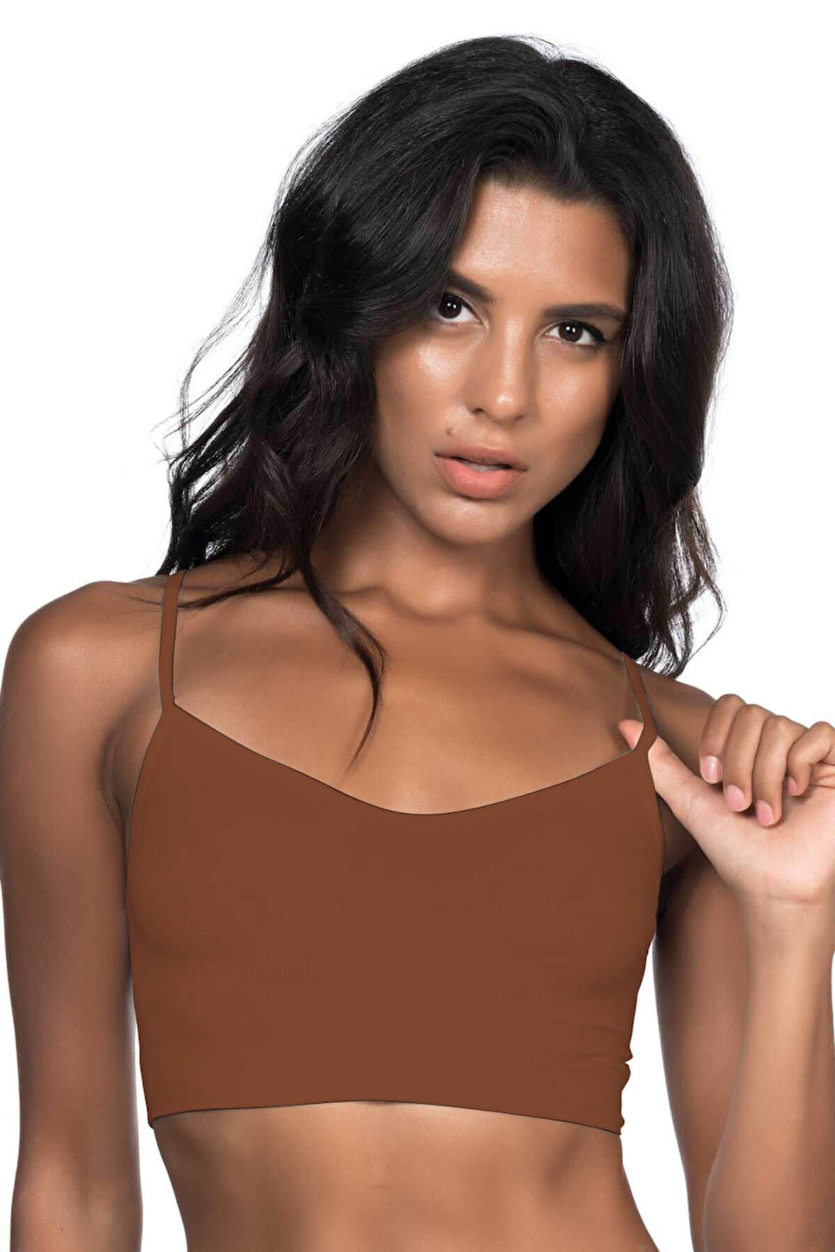 KAHVE   Soft İp Askı Büstiyer