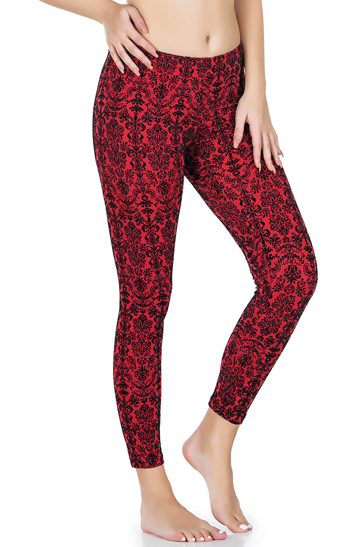 Varak Desenli Kadın Tayt