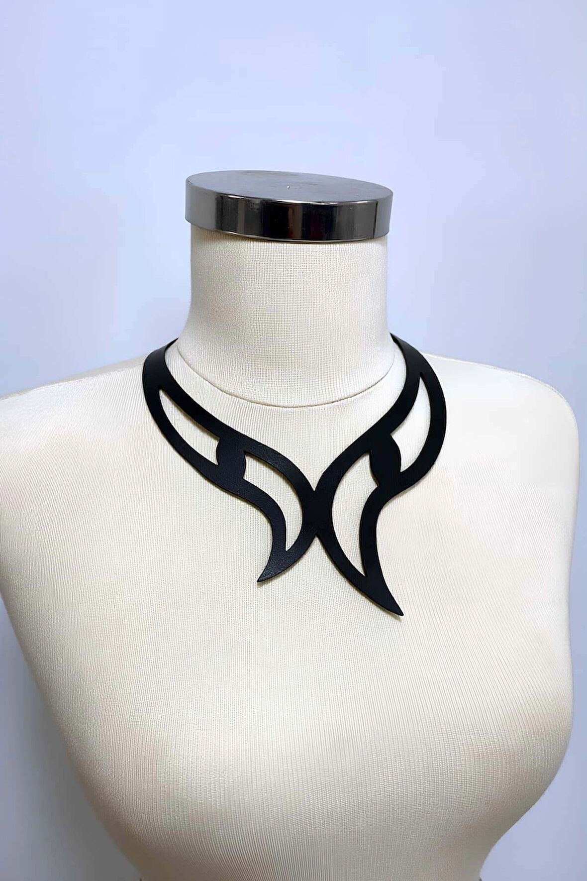 Deri Choker, Göz Detaylı Choker Kolye