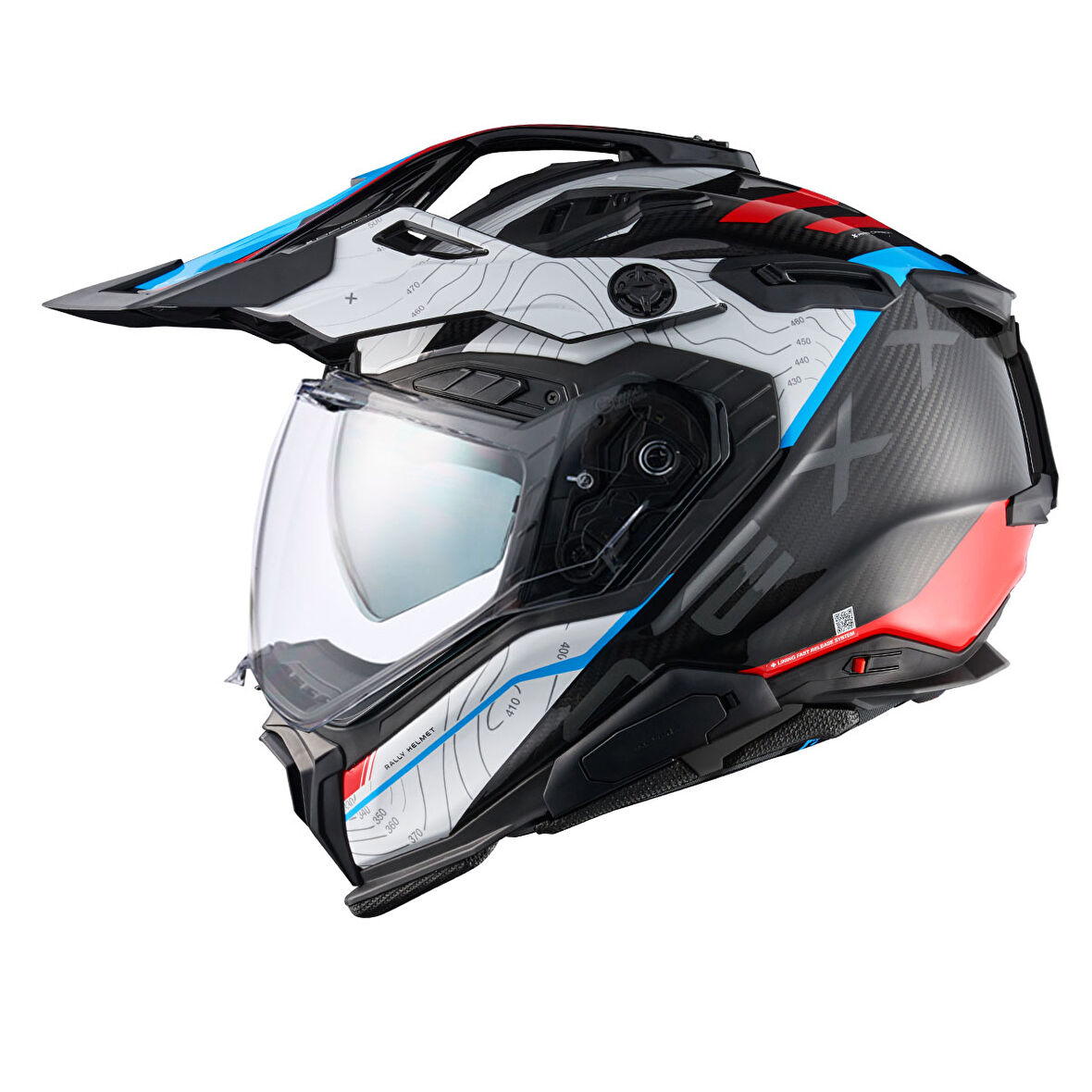 X.WED 3 FURKA KARBON KIRMIZI-MAVİ KASK