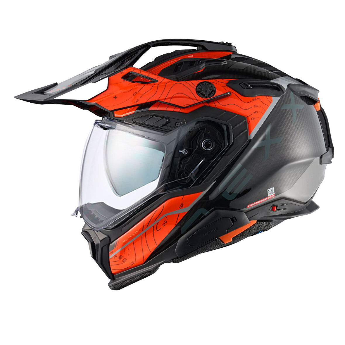 X.WED 3 FURKA KARBON TURUNCU-GRİ KASK