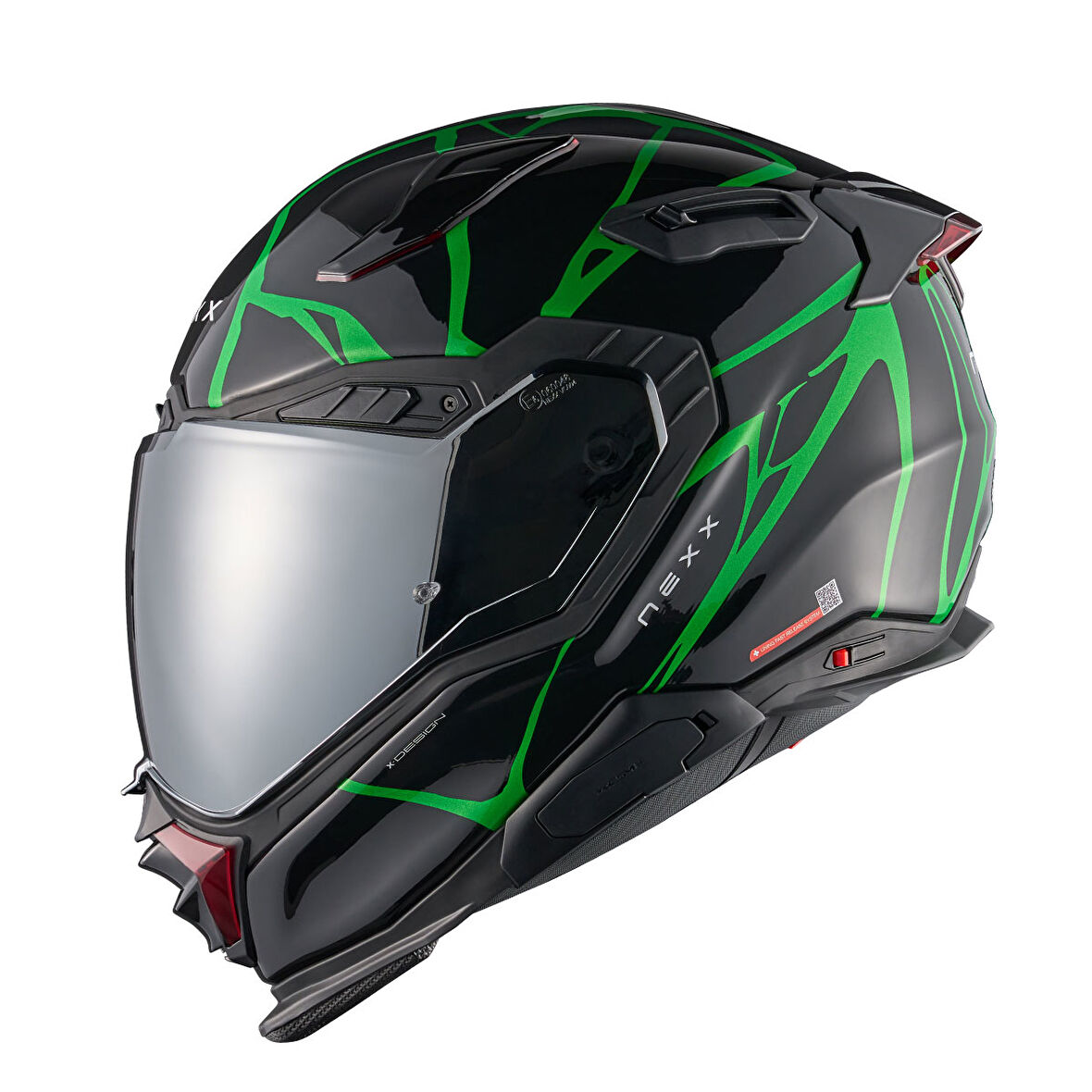X.WST 3 B-SIDE SİYAH YEŞİL KASK