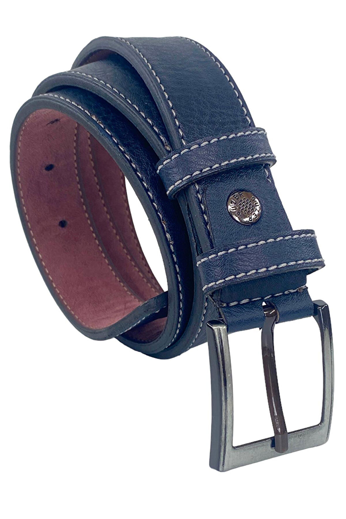 Lacivert Çocuk Boy Suni Deri 3 cm.lik Klasik Kemer - XD-G5