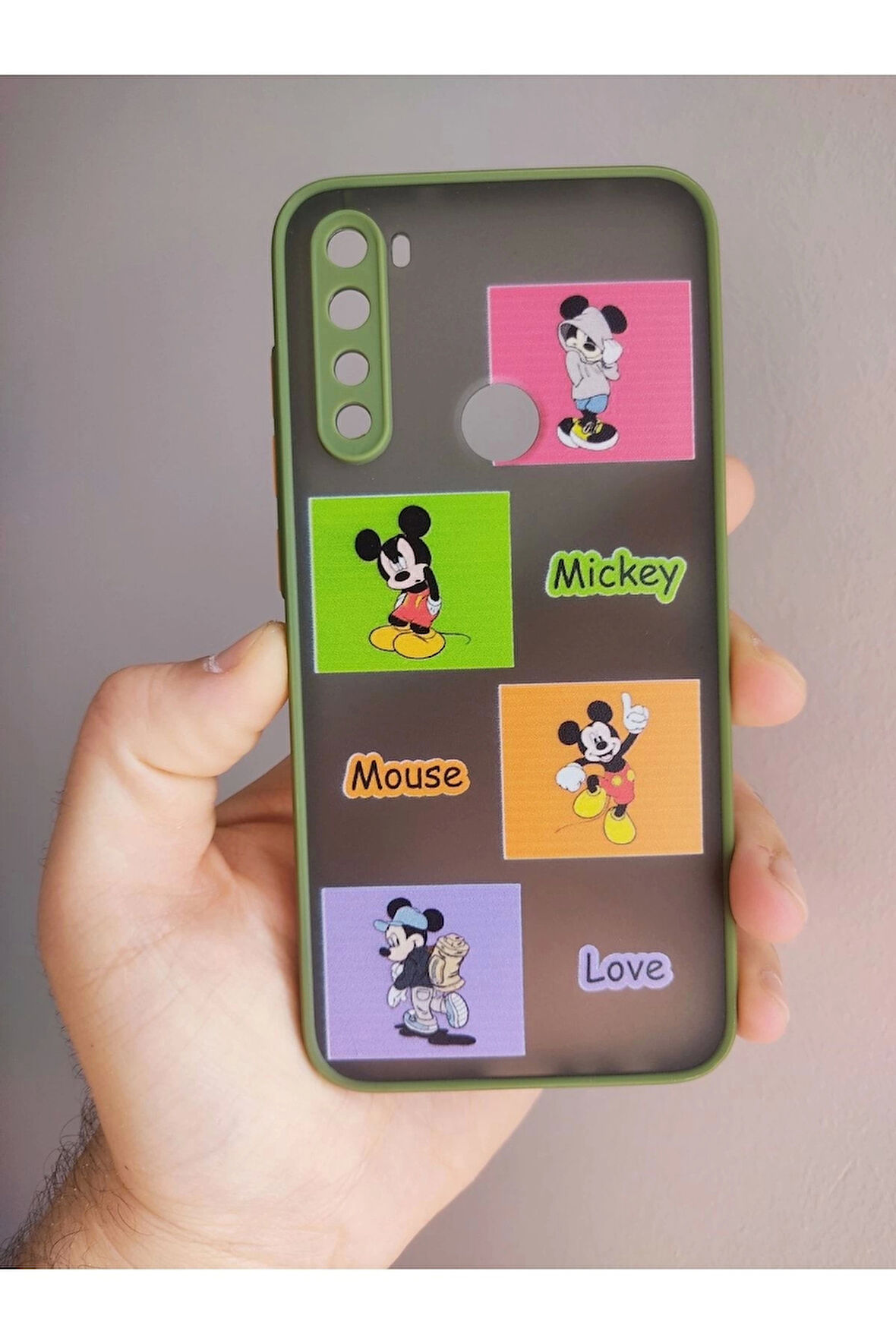 Xiaomi Redmi Note 8 Uyumlu Mickey Mouse Tuşları Renkli Hux Kılıf