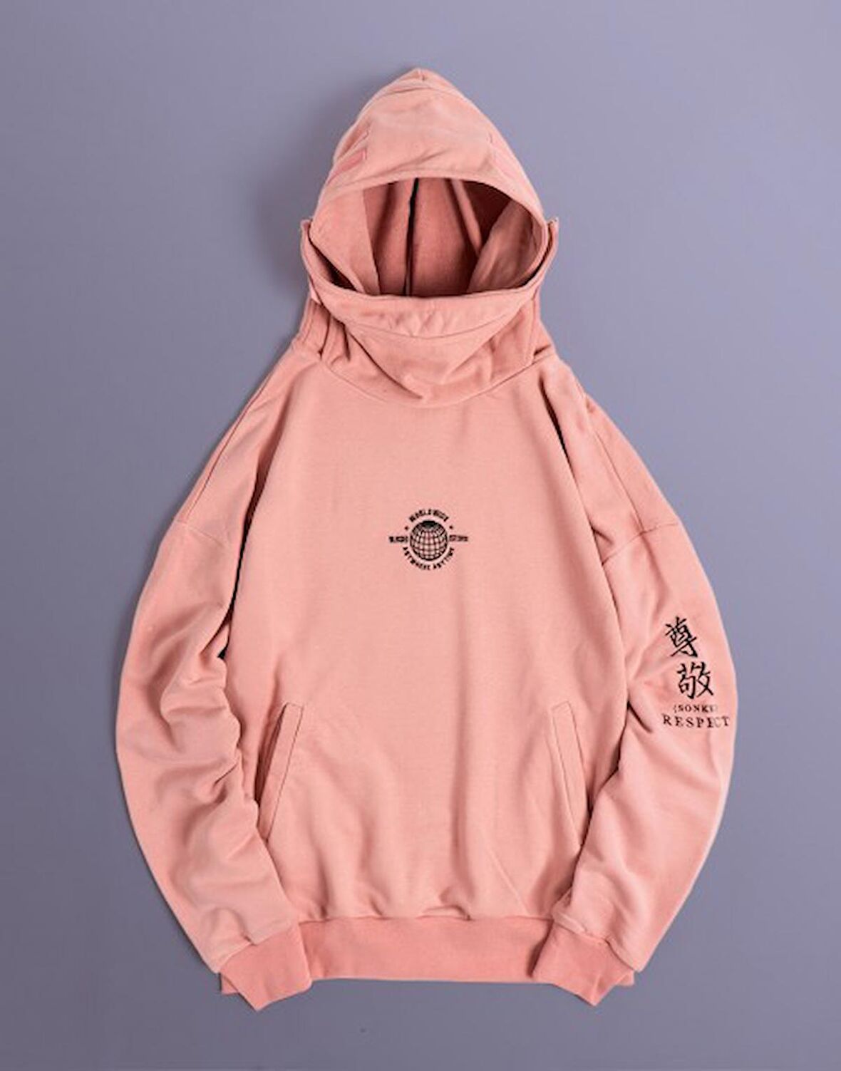 Worldwide Street Style Urban Erkek Kapşonlu Hoodie NF0317GLSY