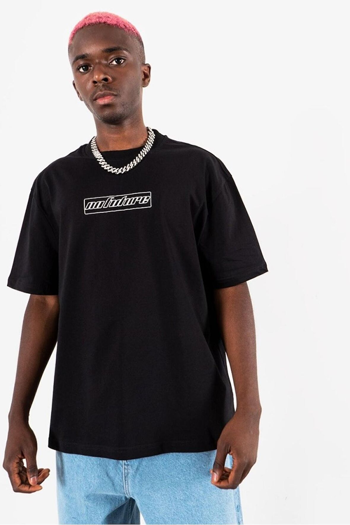 No Future Box Logo Regular Fit Tişört NF0618SY