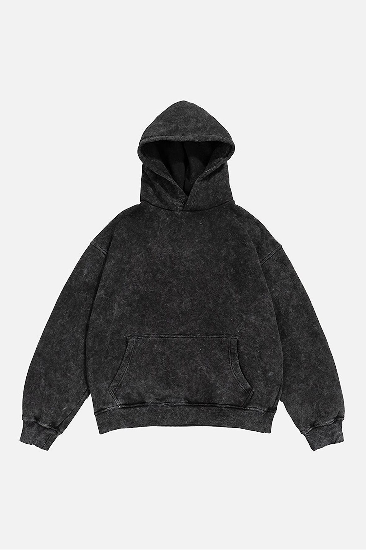Oversized Acid Washed Erkek Hoodie UK1013WHSY