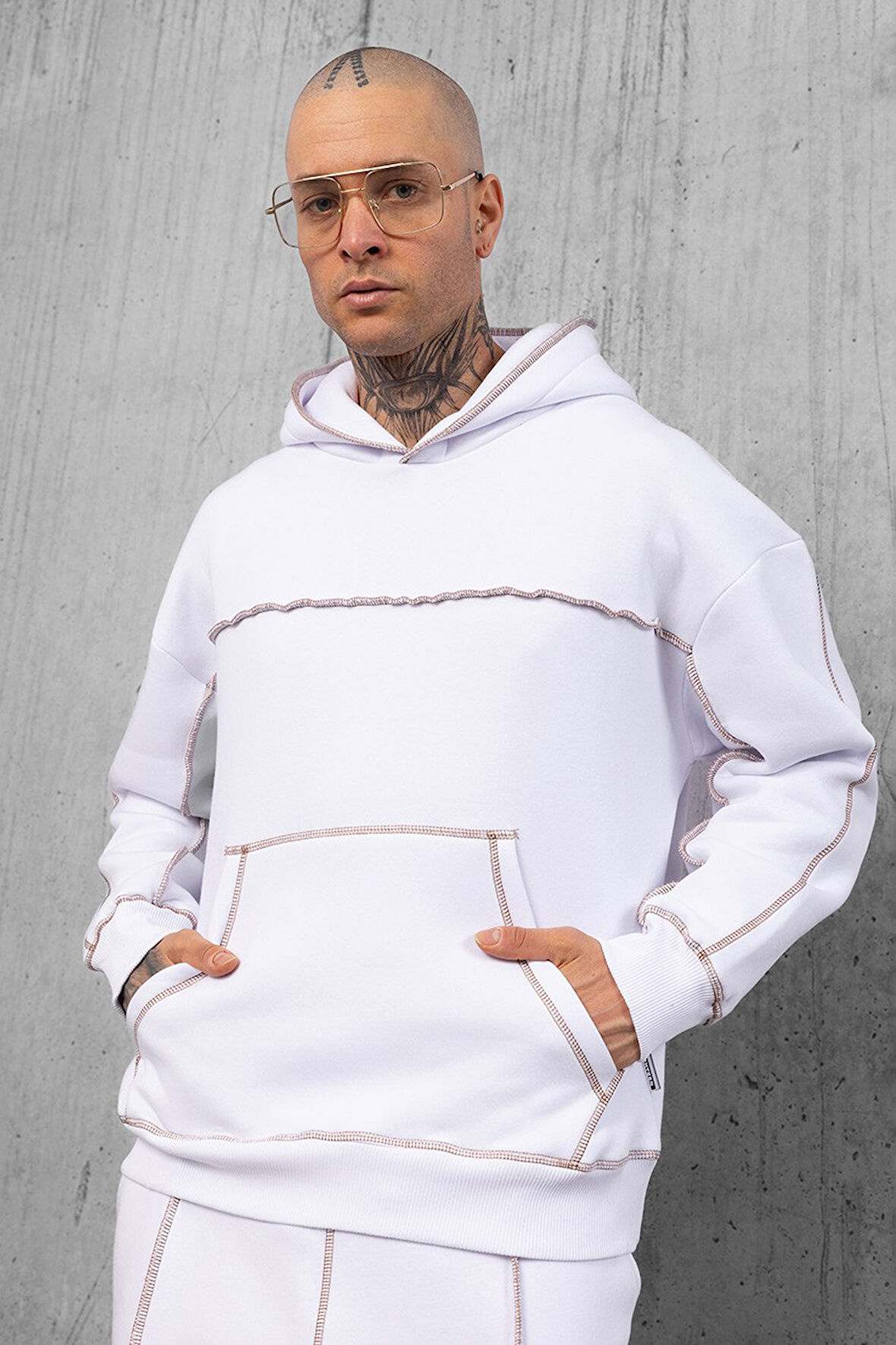 Ters Dikiş Erkek Hoodie US3997BY