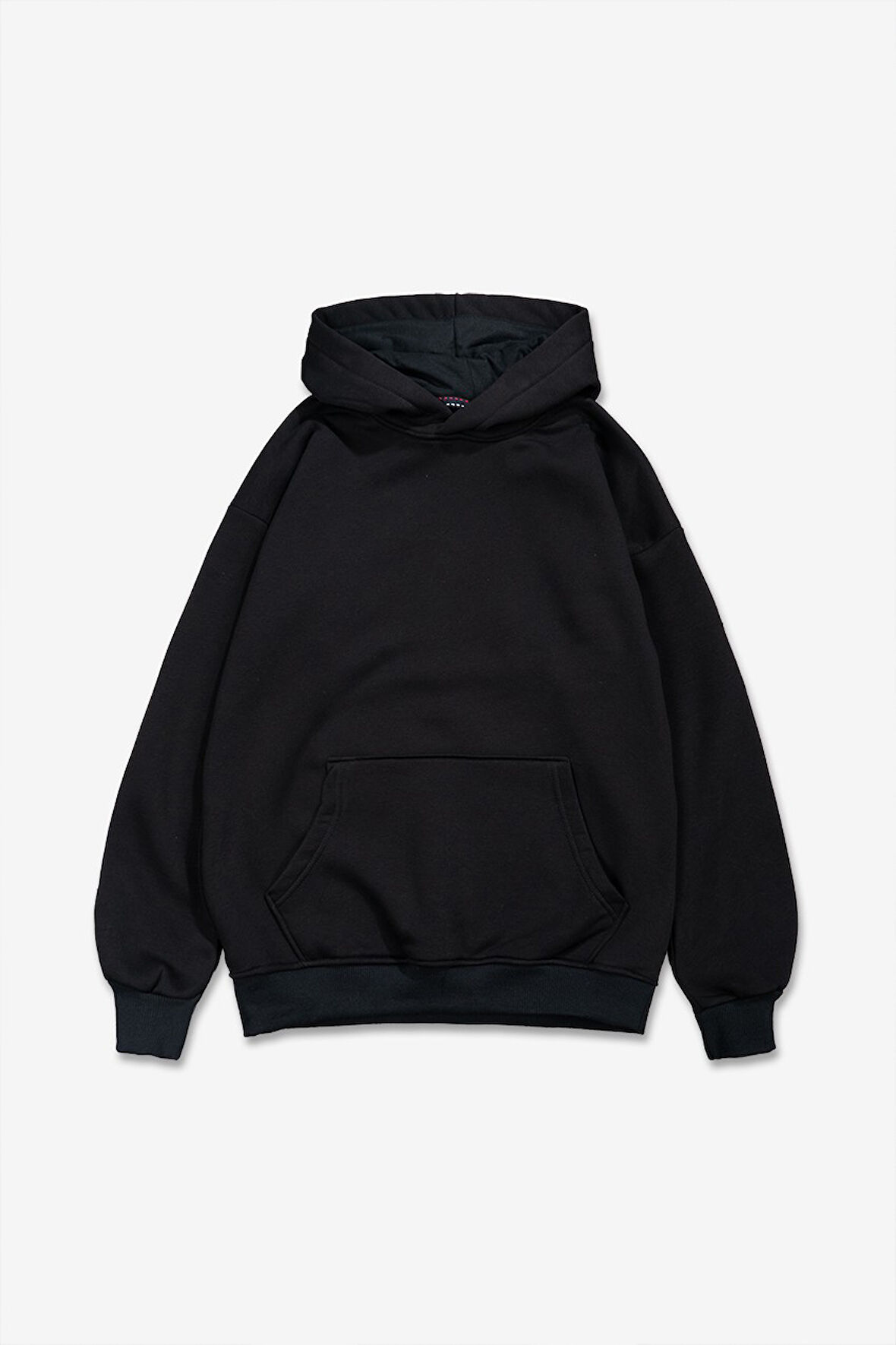 Siyah Basic Erkek Hoodie PL1745SY