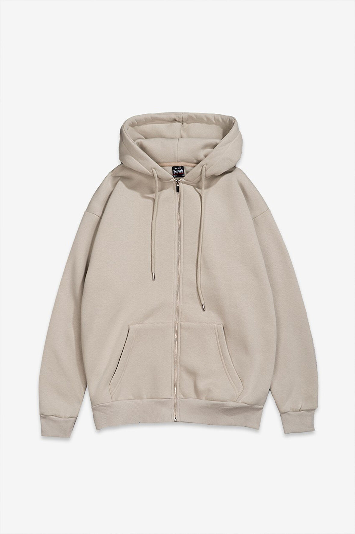 Gri Basic Oversize Erkek Ceket Hoodie