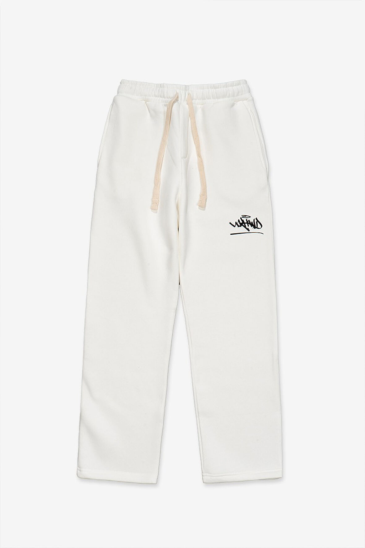 Ekru UKHWD Classic Logo Wide Leg Urban Jogger Eşofman Altı