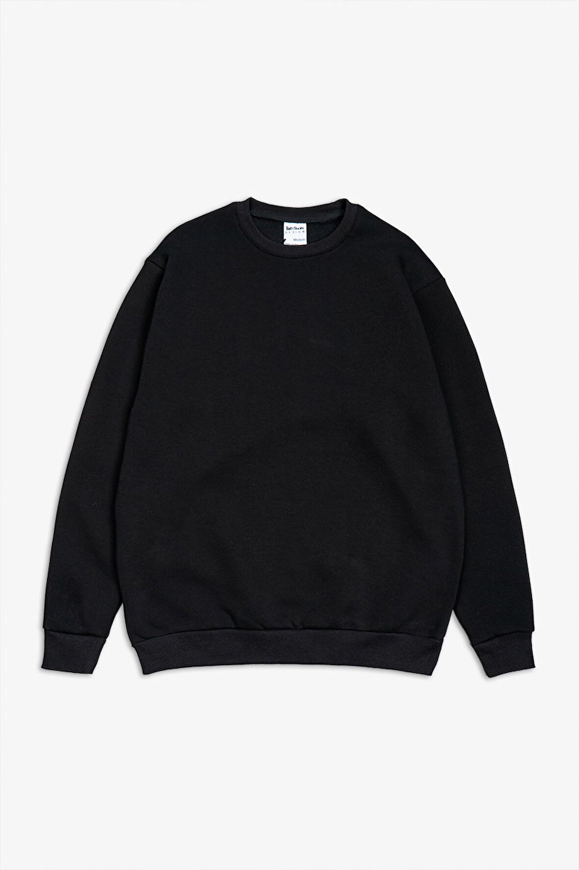 Siyah Basic Oversize Erkek Sweatshirt