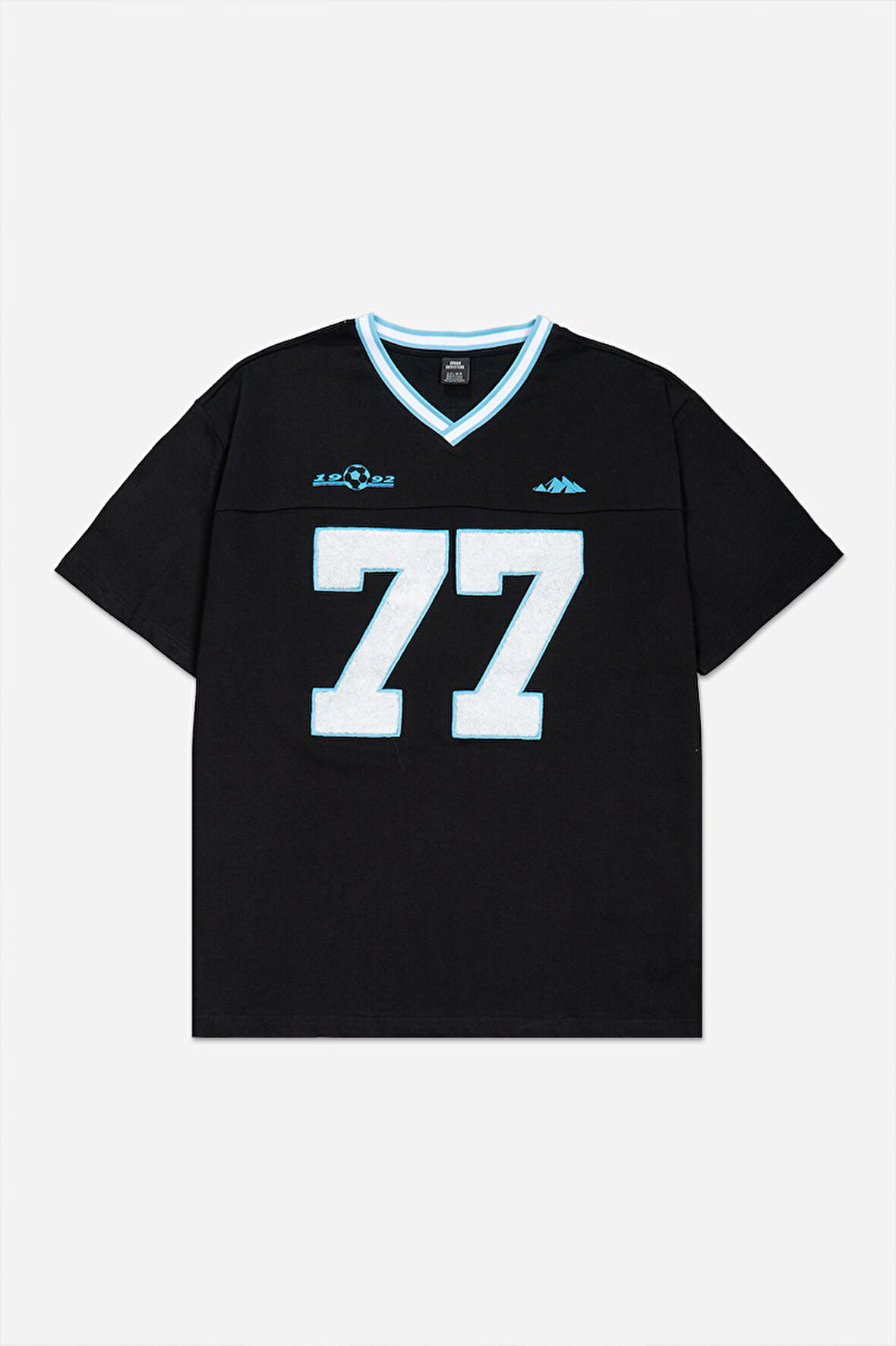 Siyah Cairo 77 Oversize Erkek Forma Tişört