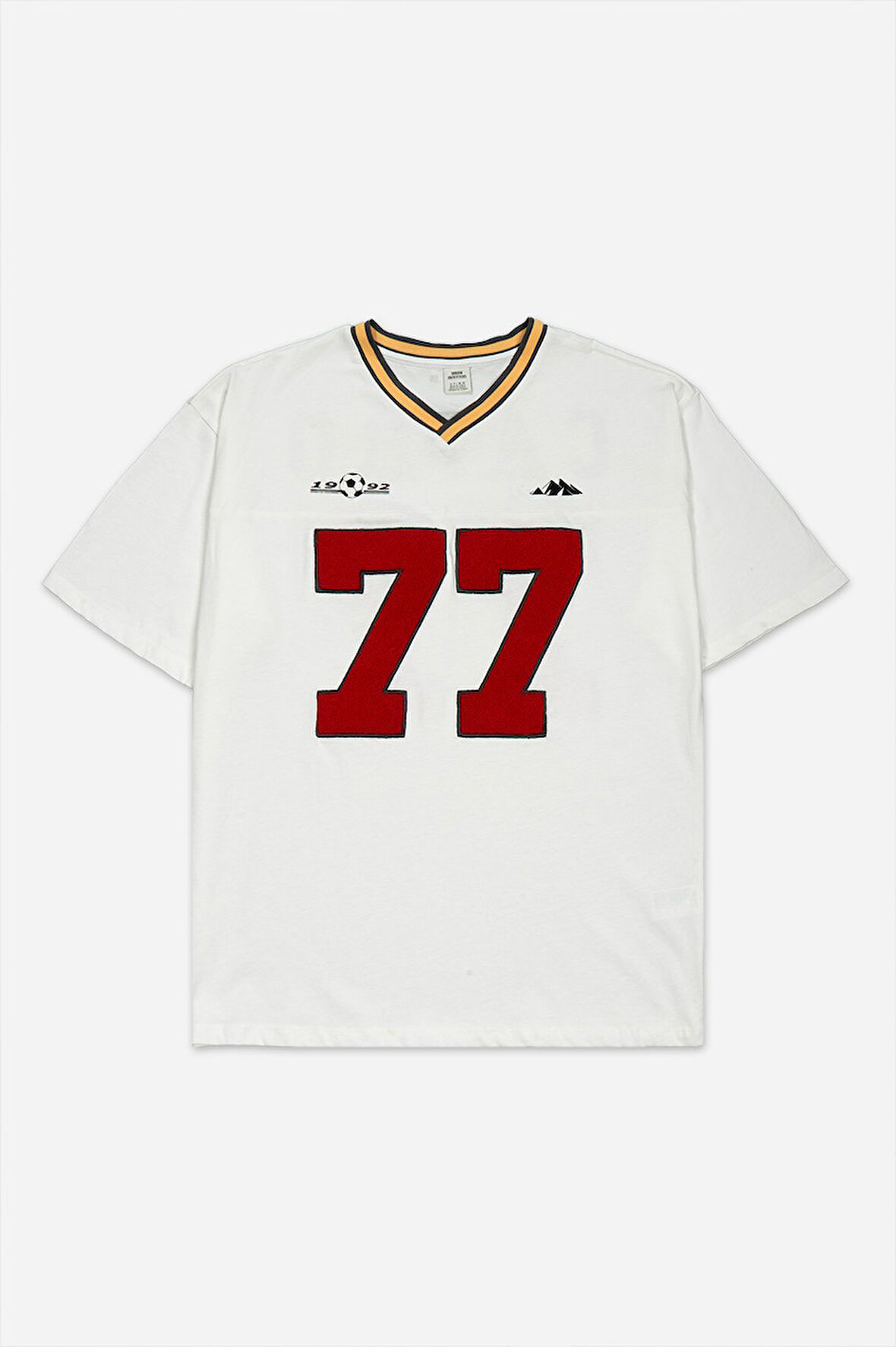 Ekru Cairo 77 Oversize Erkek Forma Tişört