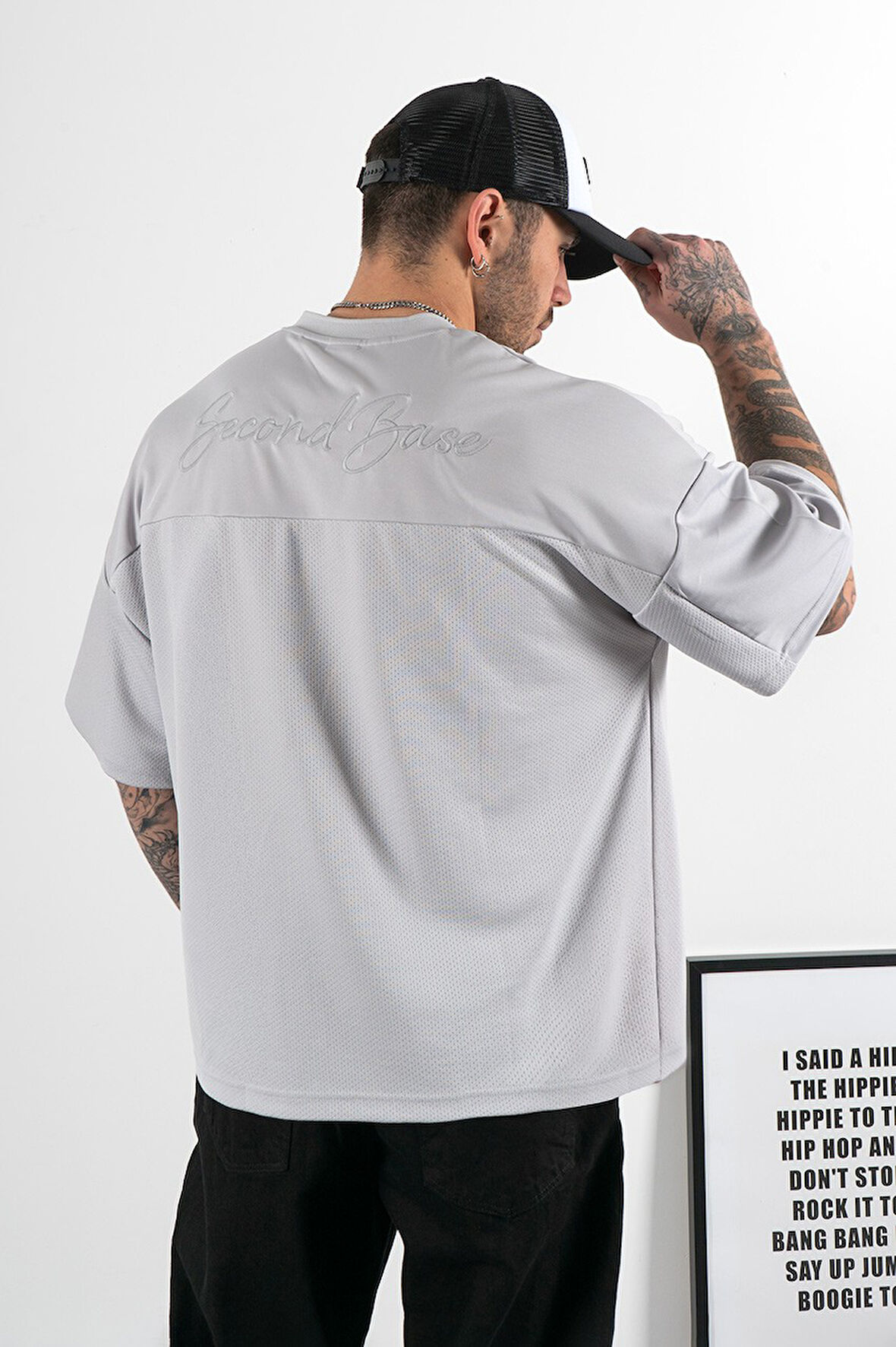 Second Base Oversize Erkek Forma Tişört
